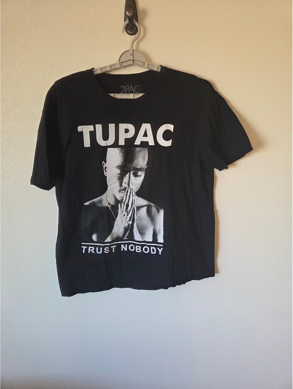 2Pac Trust Nobody Black Graphic T-Shirt 2XL Cotton Casual Streetwear